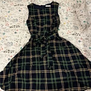 Plaid Sleeveless Dress